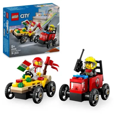 LEGO City, Zestaw wyścigówek: pizza kontra wóz strażacki, 60458