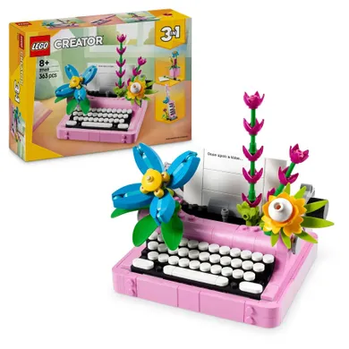 LEGO Creator 3 w 1, Maszyna do pisania z kwiatami, 31169