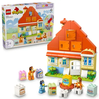 LEGO DUPLO Bluey, Dom rodzinny Blue z grą pamięciową, 10459