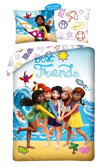 LEGO Friends, 2-częściowy komplet pościeli, 140-200 cm