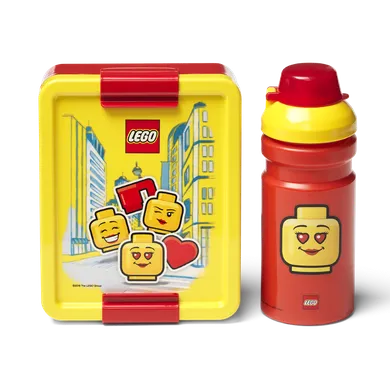 LEGO Girl, zestaw: lunchbox + bidon, 390 ml