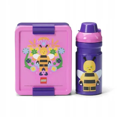 LEGO Iconic, Bee, zestaw: lunchbox + bidon, 390 ml