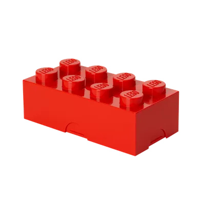 LEGO, lunchbox klocek, czerwony