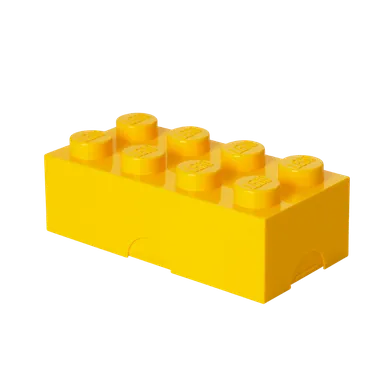 LEGO, lunchbox klocek, pudełko, żółty