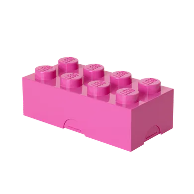 LEGO, lunchbox klocek, różowy