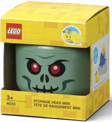 LEGO, mała głowa, green skeleton, pojemnik do przechowywania, rozmiar XS, 0,36l