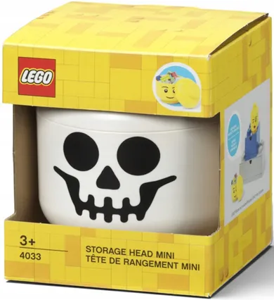 LEGO, mała głowa, szkieletor, pojemnik do przechowywania, rozmiar XS, 0,36l