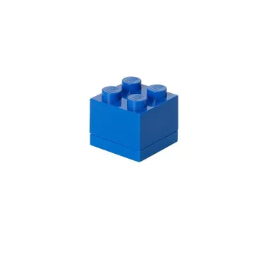 LEGO, mini lunchbox, klocek 4, niebieskie