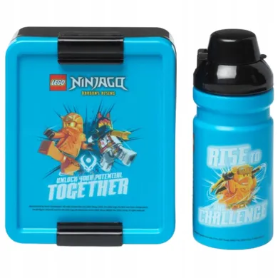 LEGO Ninjago, zestaw: lunchbox + bidon, 390 ml