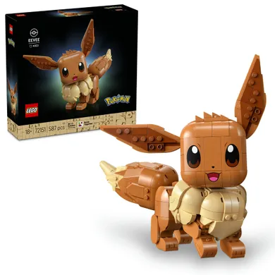 LEGO Pokémon, Eevee, gadżet z gry, zestaw dla dorosłych, 72151