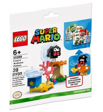 LEGO Super Mario, Fuzzy i platforma z grzybem, 30389
