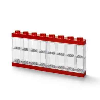LEGO, witrynka na 16 minifigurek, czerwona