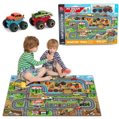 Lena, mata podłogowa z ulicami i resorakami, 120-80 cm