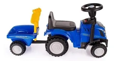 Lena, New Holland, Traktor z przyczepką, jeździk, niebieski