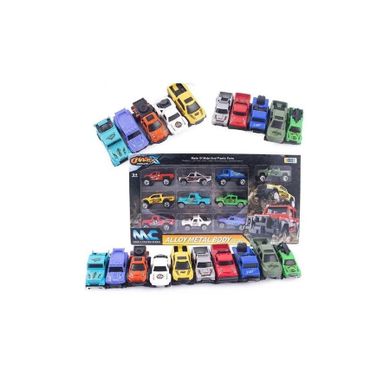 Lena, resoraki terenowe, pojazdy metalowe, 10 szt.