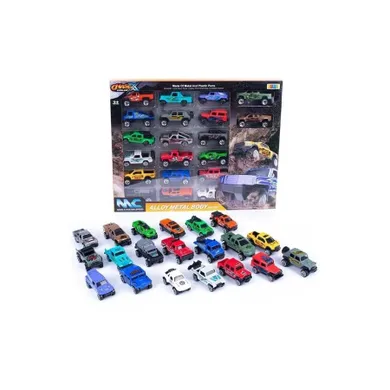 Lena, resoraki terenowe, pojazdy metalowe, 20 szt.