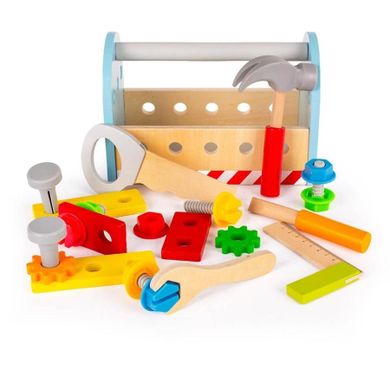 Lena, zestaw majsterkowicza, drewniana skrzynka z narzędziami, 26 elementów