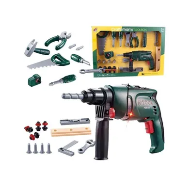 Lena, zestaw małego majsterkowicza, narzędzia z wiertarką, 27 elementów