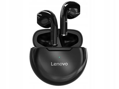 Lenovo, słuchawki bezprzewodowe, bluetooth, douszne, czarny, ht38 tws