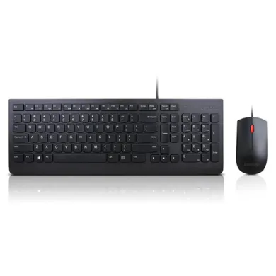 Lenovo, zestaw klawiatura + mysz membranowa4-30l79883, USB 2.0,, us,, kolor czarny, optyczna, 1000 dpi,