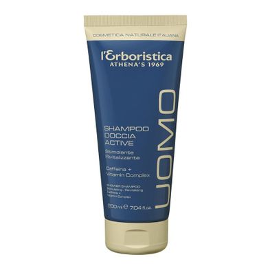 L'Erboristica, Uomo Active, stymulująco-rewitalizujący żel pod prysznic 2w1, 200 ml