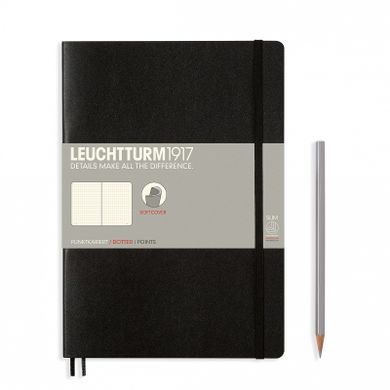 Leuchtturm1917, notatnik B5, kropki, czarny