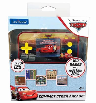 Lexibook, Auta, Compact Cyber Arcade, konsola podręczna, 150 gier