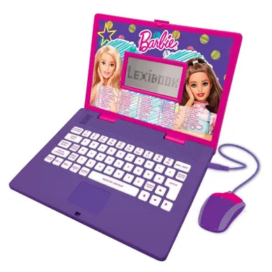 Lexibook, Barbie, laptop edukacyjny, dwujęzyczny, 124 zadań