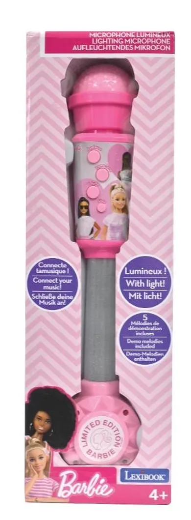 Lexibook, Barbie, mikrofon świecący z głośnikiem