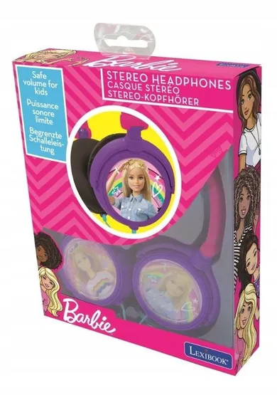 Lexibook, Barbie, składane słuchawki przewodowe stereo