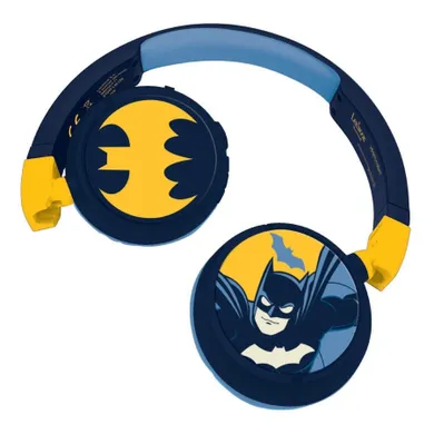 Lexibook, Batman, składane słuchawki, 2w1, Bluetooth i przewodowe, z zabezpieczeniem głośności