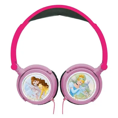 Lexibook, Disney Princess, składane słuchawki, 2w1, Bluetooth i przewodowe, z zabezpieczeniem głośności