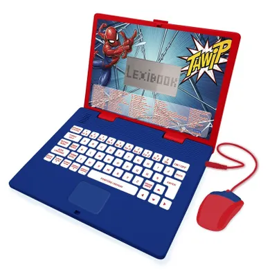 Lexibook, Spider-Man, laptop edukacyjny, dwujęzyczny, 124 zadań