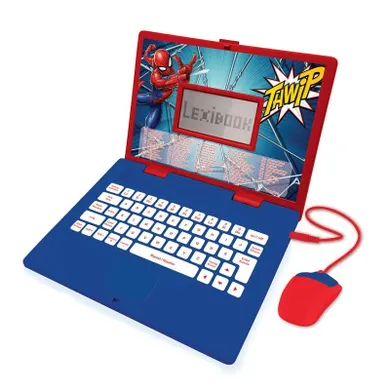 Lexibook, Spider-Man, laptop edukacyjny, dwujęzyczny, 186 zadań (wersja ukraińska)
