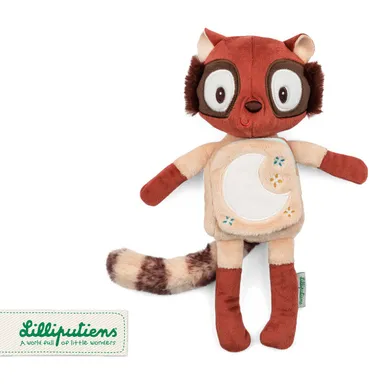 Lilliputiens, Lemur Elvis, przytulanka z książeczką, 6m+