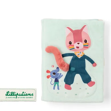 Lilliputiens, Myszka Nina, Przebieranki, miękka książeczka aktywizująca, 9m+