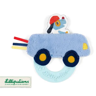 Lilliputiens, Piesek Jules w autku, gryzak sensoryczny, 3m+