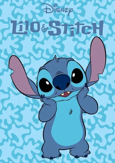 Lilo & Stitch, koc polarowy, granatowy, 100-140 cm