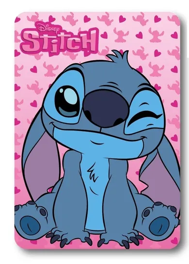 Lilo & Stitch, koc polarowy, granatowy, 100-140 cm