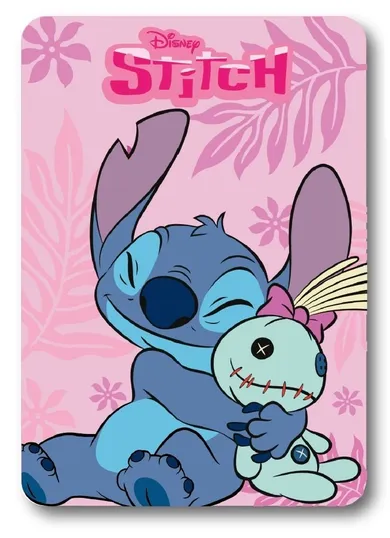 Lilo & Stitch, koc polarowy, różowy, 100-140 cm