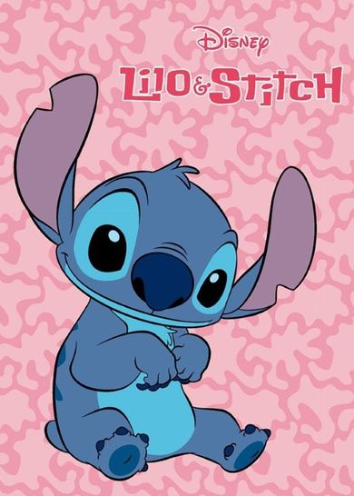 Lilo i Stitch, koc z polaru, różowy, 100-140 cm