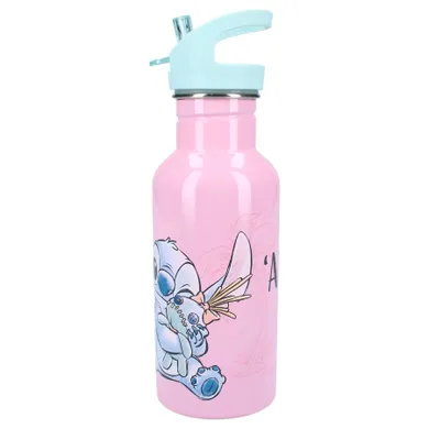 Lilo i Stitch, Take A Sip, bidon ze słomką, różowy, 500 ml
