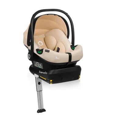 Lionelo, Astrid, fotelik samochodowy z bazą, i-Size, Beige Sand, 40-87 cm