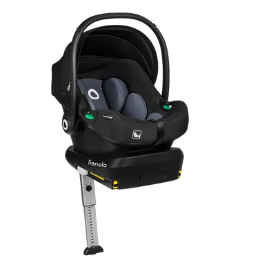 Lionelo, Astrid, fotelik samochodowy z bazą, i-Size, Black Grey, 40-87 cm