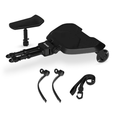 Lionelo, Buggy Board, uniwersalna dostawka do wózka, black onyx