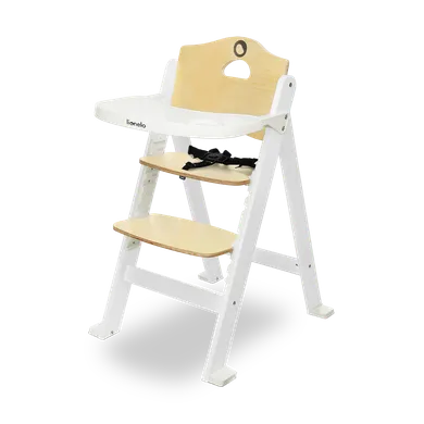 Lionelo, Floris, krzesełko do karmienia, drewniane, białe