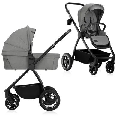 Lionelo, Meril, wózek wielofunkcyjny, 2w1, Grey Stone