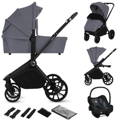Lionelo, Mika Plus, wózek wielofunkcyjny, 3w1, Grey Stone