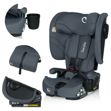 Lionelo, Nelly, fotelik samochodowy, i-Size, Grey Graphite, 76-150 cm