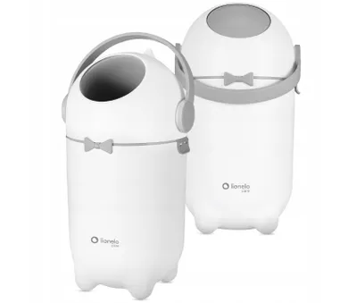 Lionelo, Purebin, kosz na pieluchy, biały, 10l